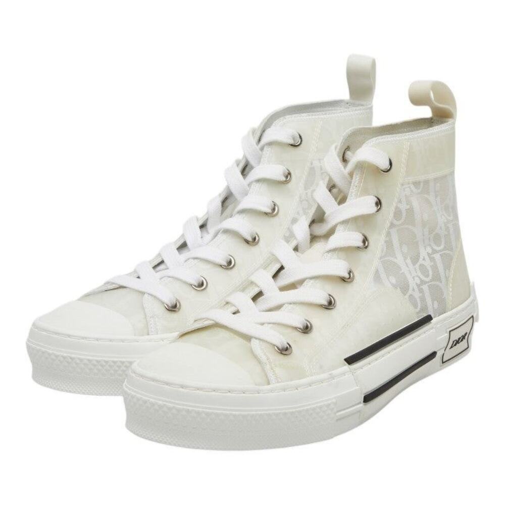 Dior Oblique B23 League High-Top Sneakers Technical Fabric White